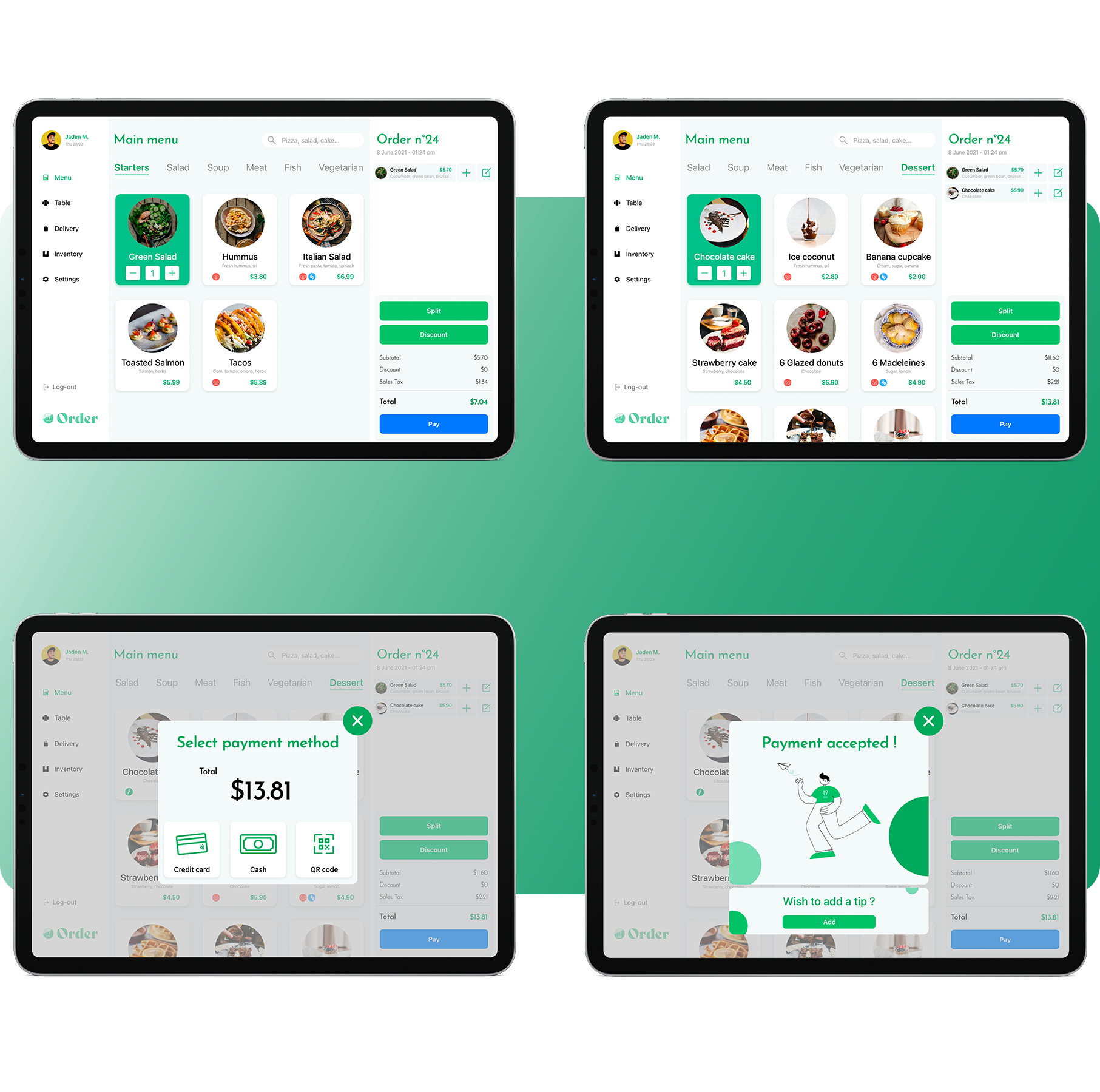Présentation – tablette – Order – 2