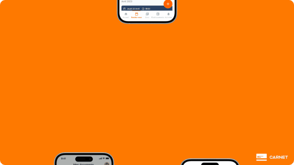 Mockup Application Mobile – Carnet de Santé Digital